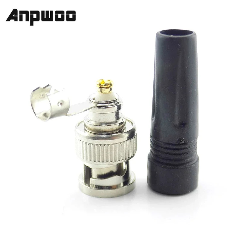 

ANPWOO 10pcs Surveillance BNC Connector Male plug adapter for Twist-on Coaxial RG59 Cable for CCTV Camera Video/AUDIO Connector