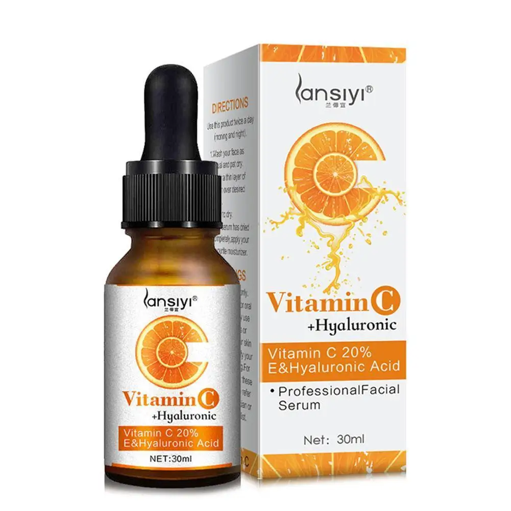 

Vitamin C Hyaluronic Acid Professsional Face Serum Facial Moisturizer Whitening Brightening Remove Dark Spots Firming Skin Care