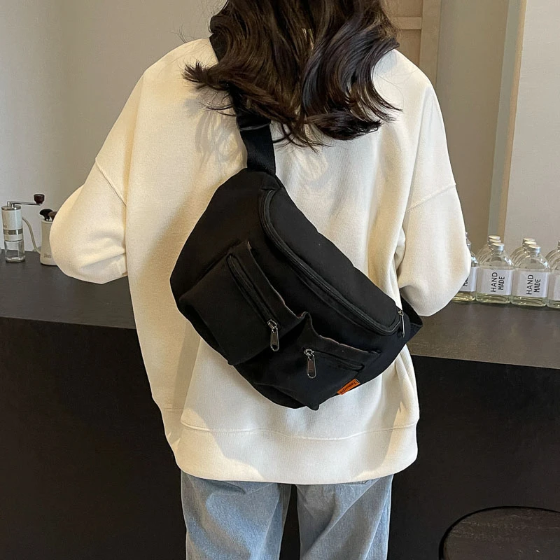 Повседневная трендовая поясная сумка забавные холщовые женские сумки на ремне