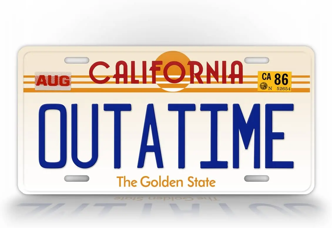 

SignsAndTagsOnline California Outatime Replica Auto Tag Back to The Future Movie Delorean License Plate