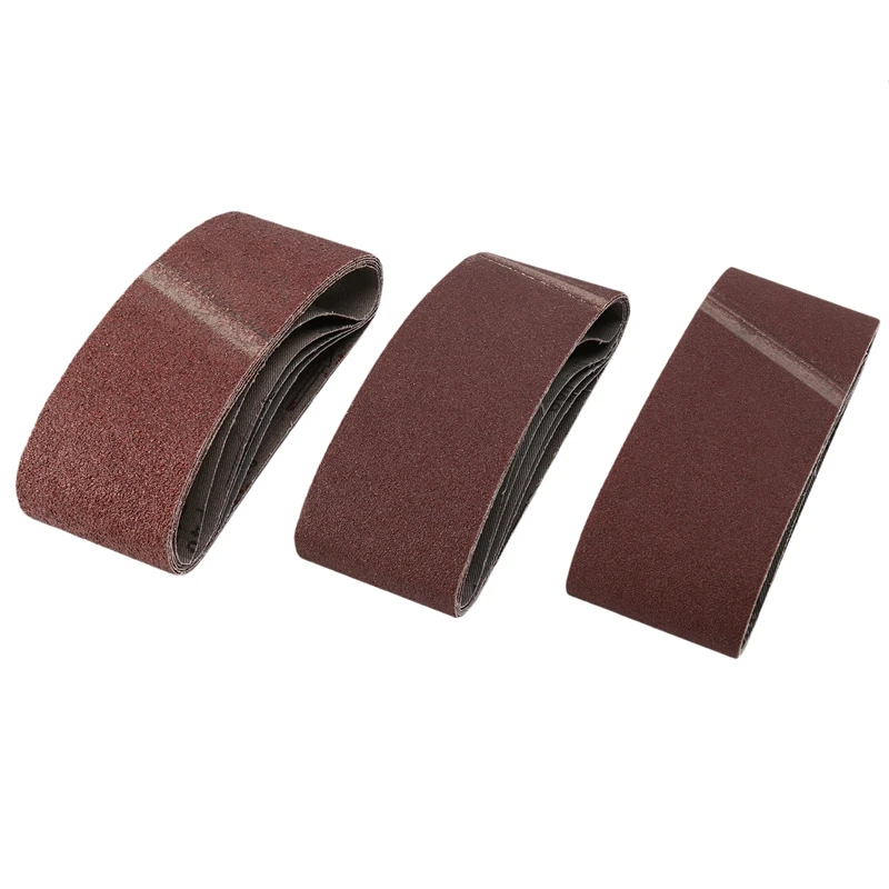

HOT-15Pcs 457X75mm Sanding Belts Band Aluminium Oxide Mixed 40 80 120 Grit Sanding Belt Sander Abrasive Wood Metal Plastic