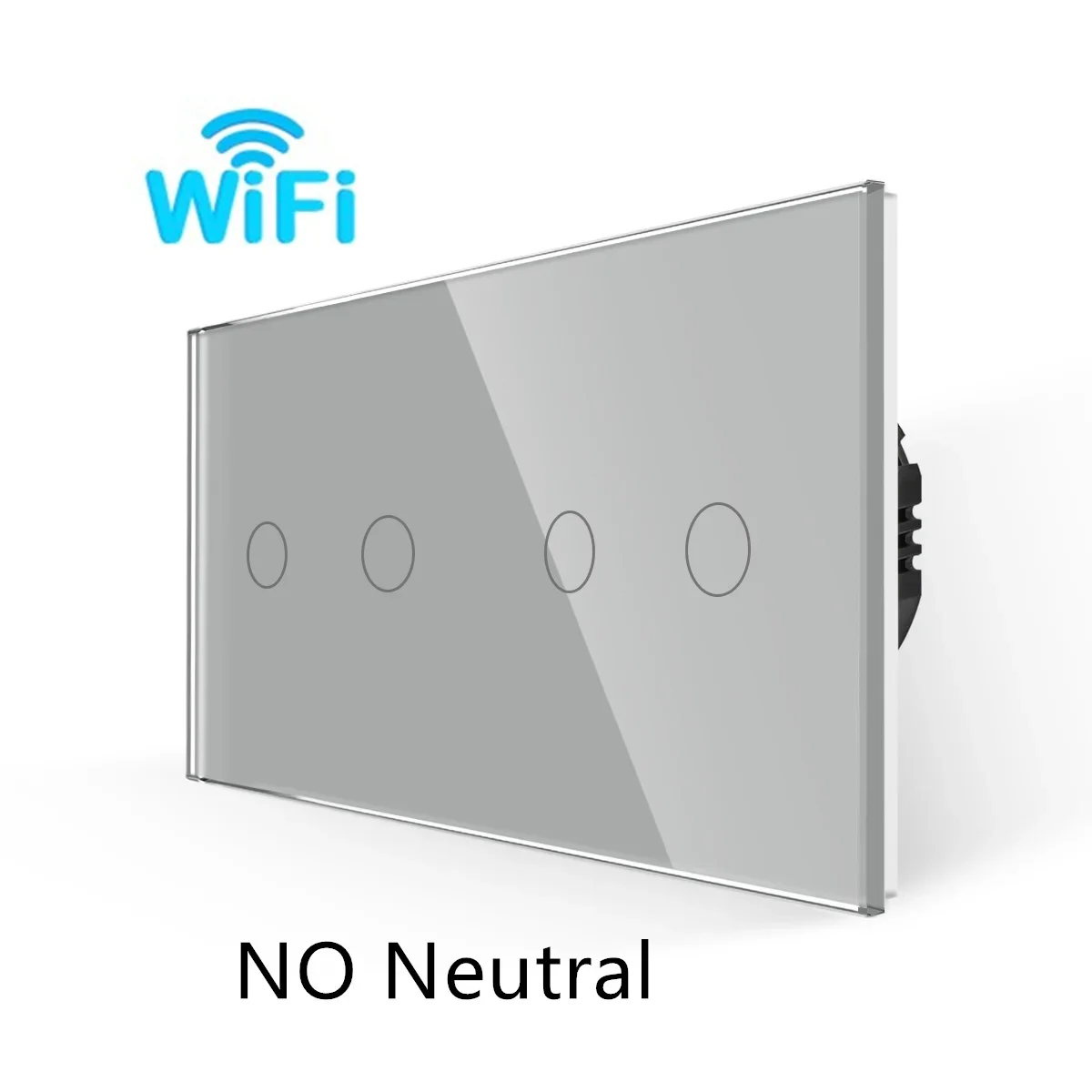 

Настенный сенсорный выключатель с Wi-Fi, умный выключатель с 4 клавишами, с управлением через приложение, не требует нейтрального провода