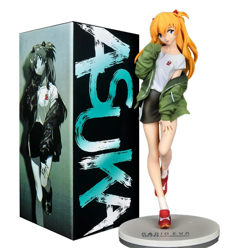 

25cm Anime Vogue Asuka Langley Soryu EVA PVC Action Figure Collection Statue Model Toys Ornaments Kawaii Decoration Best Gift