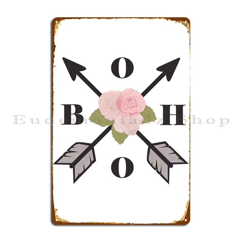 

Цветочные стрелы в стиле бохо, металлическая табличка, винтажный дизайнерский фотоплакат