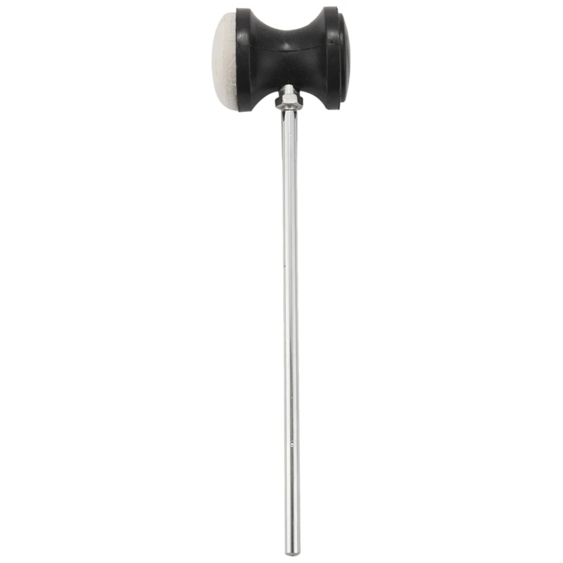 

Stainless Steel & Felt Shaft Black Drum Pedal Bass Drum Beater Instrument Accessory Part