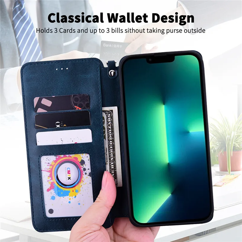 Кожаный чехол-бумажник с откидной крышкой для Xiaomi Mi 12 12X 10T 11T 9 8 6 A1 A2 A3 11 Lite CC9 Cc9e Poco X3