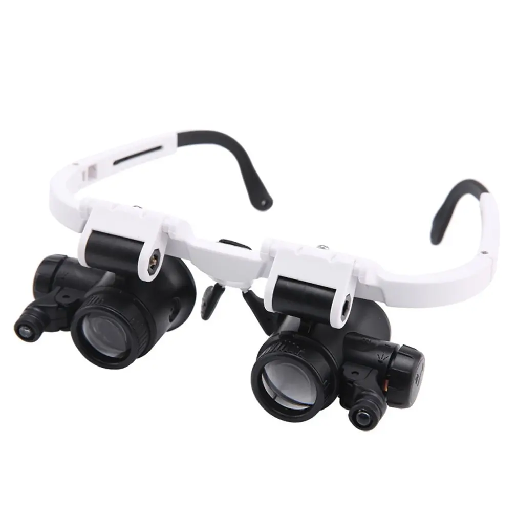 

Magnification Binocular Magnifier Head-Mounted Repair LED Magnifying Glass Magnifier Jewellery Identification