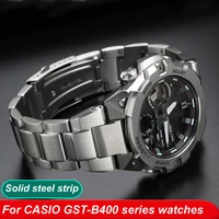 high quality mens watch belt is suitable for casio watch g shock steel heart gst b400 series solid fine steel watch belt