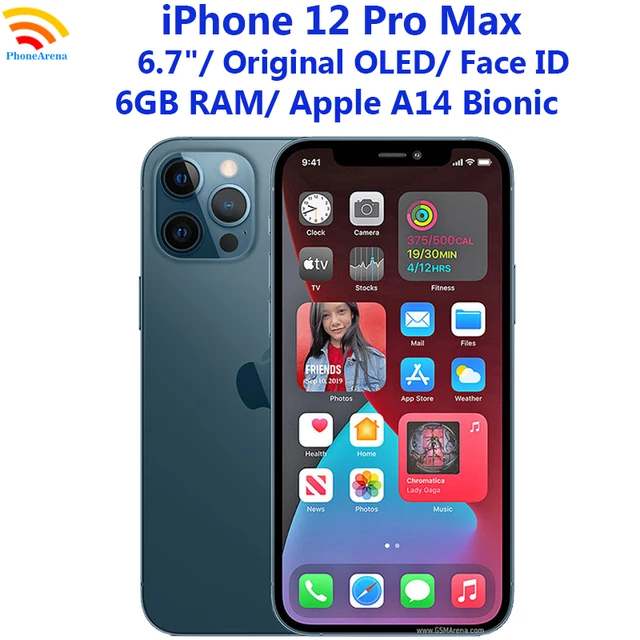 Original iPhone 12 Pro Max [95% New]  5G 6.7" 128G/256GB ROM RAM 6GB Unlocked iPhone12ProMax OLED Face ID NFC 1