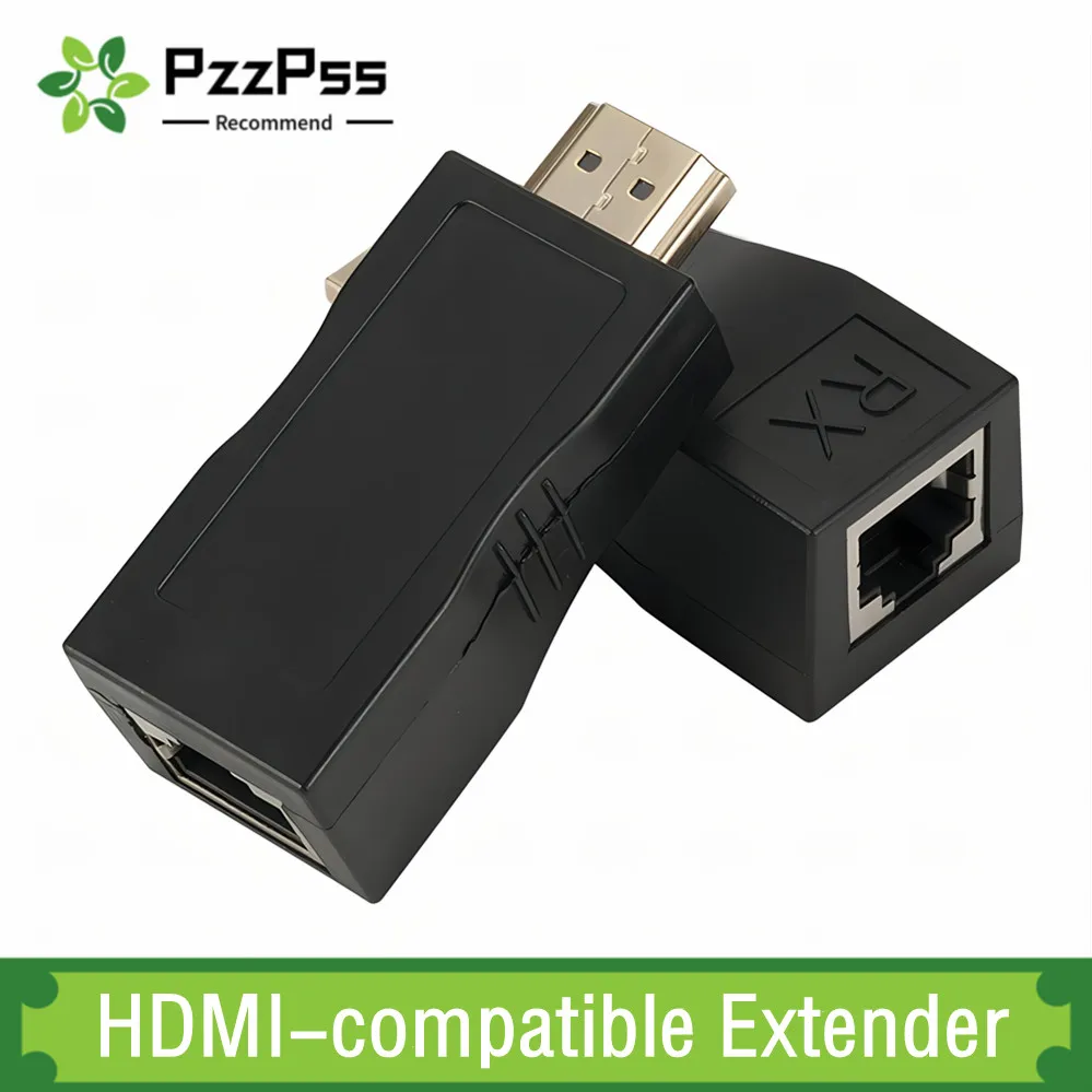 

HDMI-compatible Extender RJ45 4K 3D Hdmi-compatible 1.4 30M Extender to RJ45 Over Cat 5e/6 Network LAN Ethernet Adapter-Big Sale