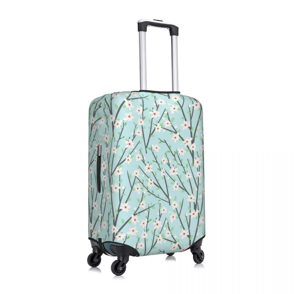 

Flowers And Branches Luggage Cover Spandex Suitcase Protector Fits 19-21 Inch