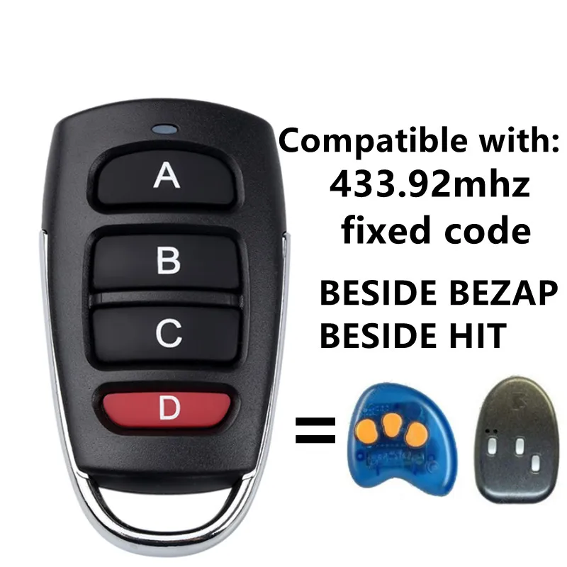 

Universal Wireless Clone Switch Cloning BESIDE BEZAP BESIDE HIT 433mhz Gate Garage Door Control Duplicator Portal Remote Control