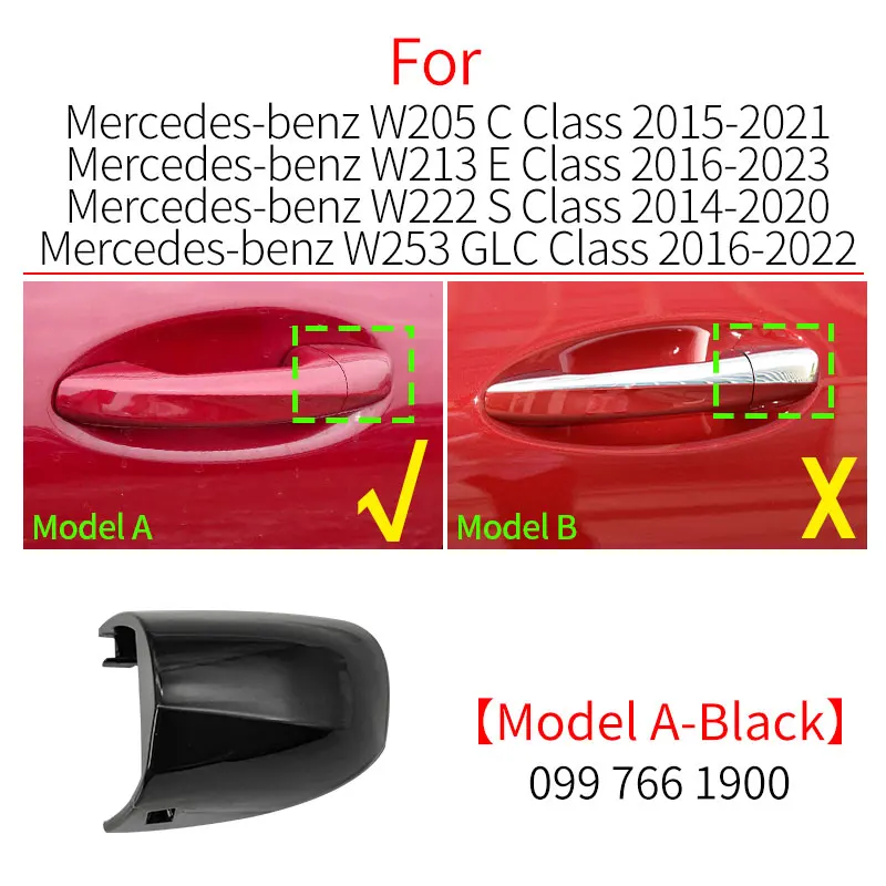 Для Mercedes W205 W253 W213 W222 Автомобильная внешняя дверная ручка, замок, отверстие для ключа, крышка для Benz C E S GLC Class C180 E200 S300 GLC260