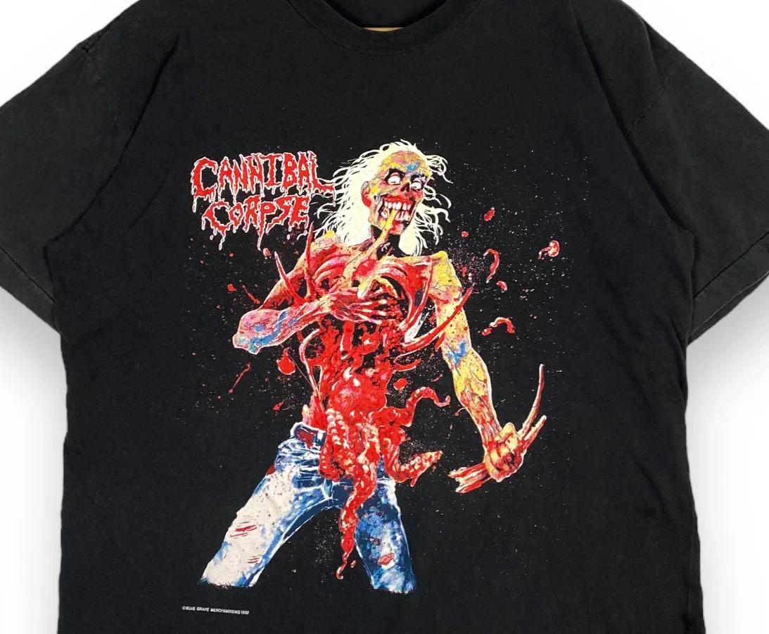 Редкая винтажная футболка Cannibal Corpse Band Eaten Back To Life европейский тур 1992 г.