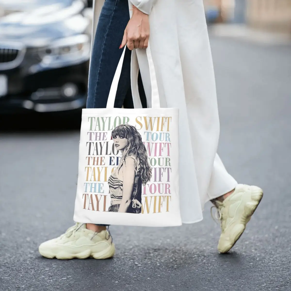 Вместительная сумка-тоут для покупок в стиле ретро