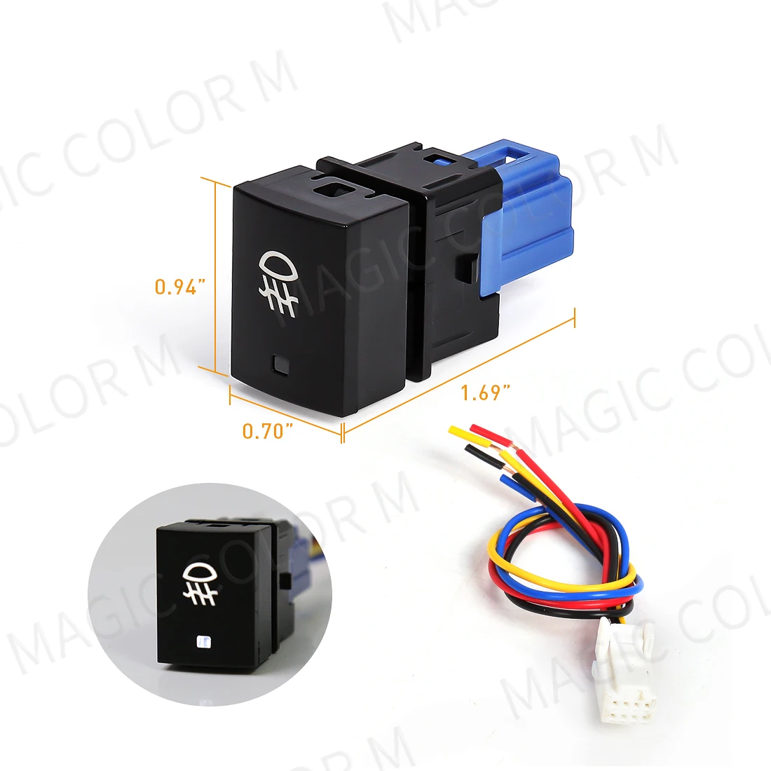 

Светодиодная кнопка включения/выключения для Toyota, Honda, Nissan, Mitsubishi, Ford, Suzuki, Kia, автомобильные аксессуары, 12 В