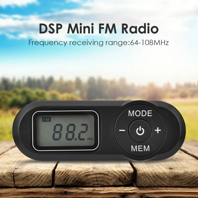 

AWIND LCD Digital Display Mini Pocket Radio Retro Rechargeable FM Player Receiver HRD-727 DSP FM Radio Portable Mini Design ABS