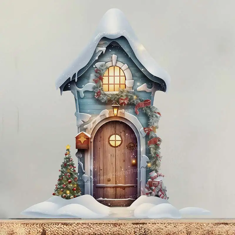 

Настенная наклейка Рождественская деревня M1010