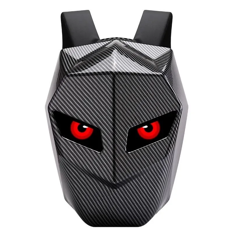Фото Мотоциклетный светодиодный рюкзак Rider, Bluetooth, школьная сумка из углеродного волокна, твердый корпус, полный шлем для езды на мотоцикле, рюкзаки Rugzak №3
