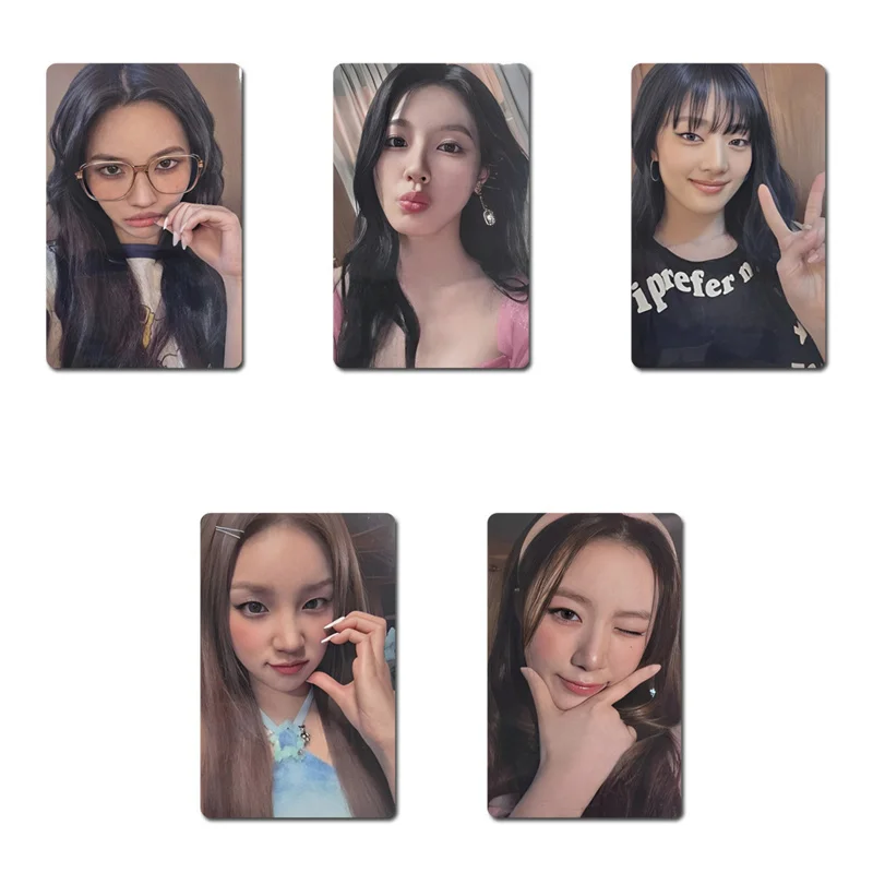 

KPOP 5pcs/set (G)I-DLE Album I FEEL Lomo SHUHUA Card Makestar Lucky Draw Event Photo Card Girl Gift Printable Picture MINNIE