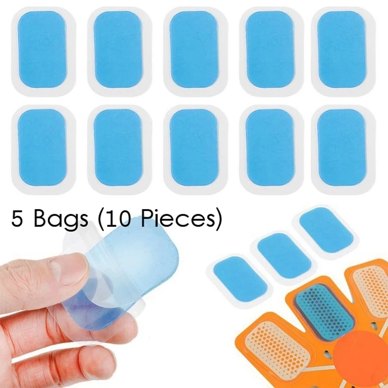 

10PCS Hydrogel Gel Stickers For EMS Trainer Muscle Stimulator Gel Pads Abdominal Fitness Abdomen Slimming Massage Machine