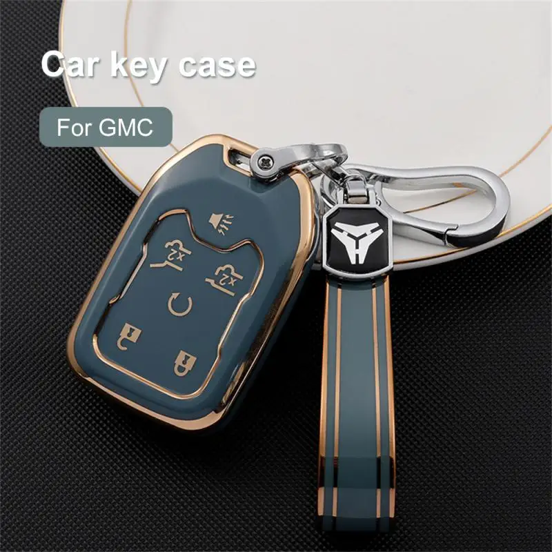 

Car Key Fob Cover Key Case Protector Compatible with Chevy Suburban Tahoe Terrain Acadia Yukon Silverado GMC Sierra 1500 2500HD