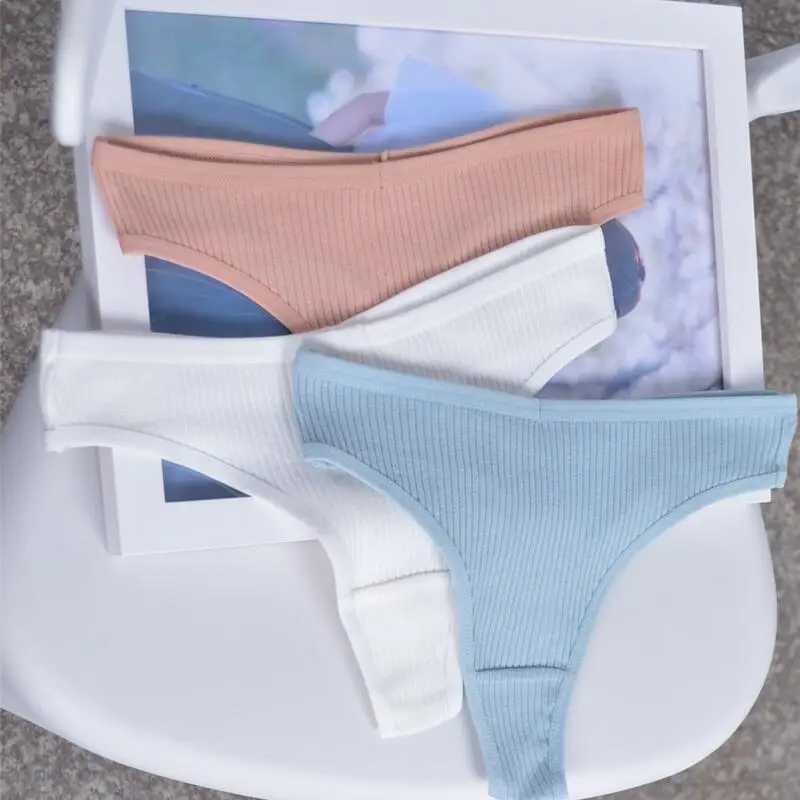 Женские стринги хлопковое удобное нижнее белье сексуальные трусики с низкой