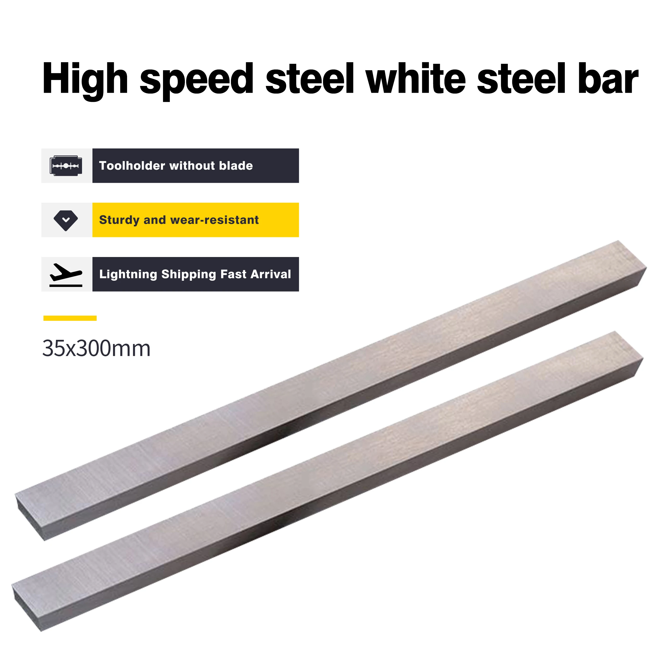 

35x300mm High Quality White Steel Insert Raw Materials Knife Embryo CNC Turning Multi-purpose DIY Tools Wear Resistance Powerful