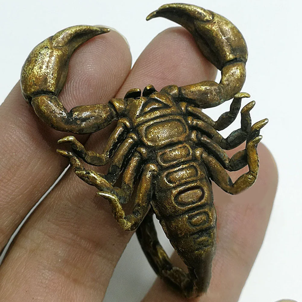 

Bronze Silver Ornaments The Living Room Desktop Adornment Decor Household Vintage Scorpion Garden Metal Bedroom
