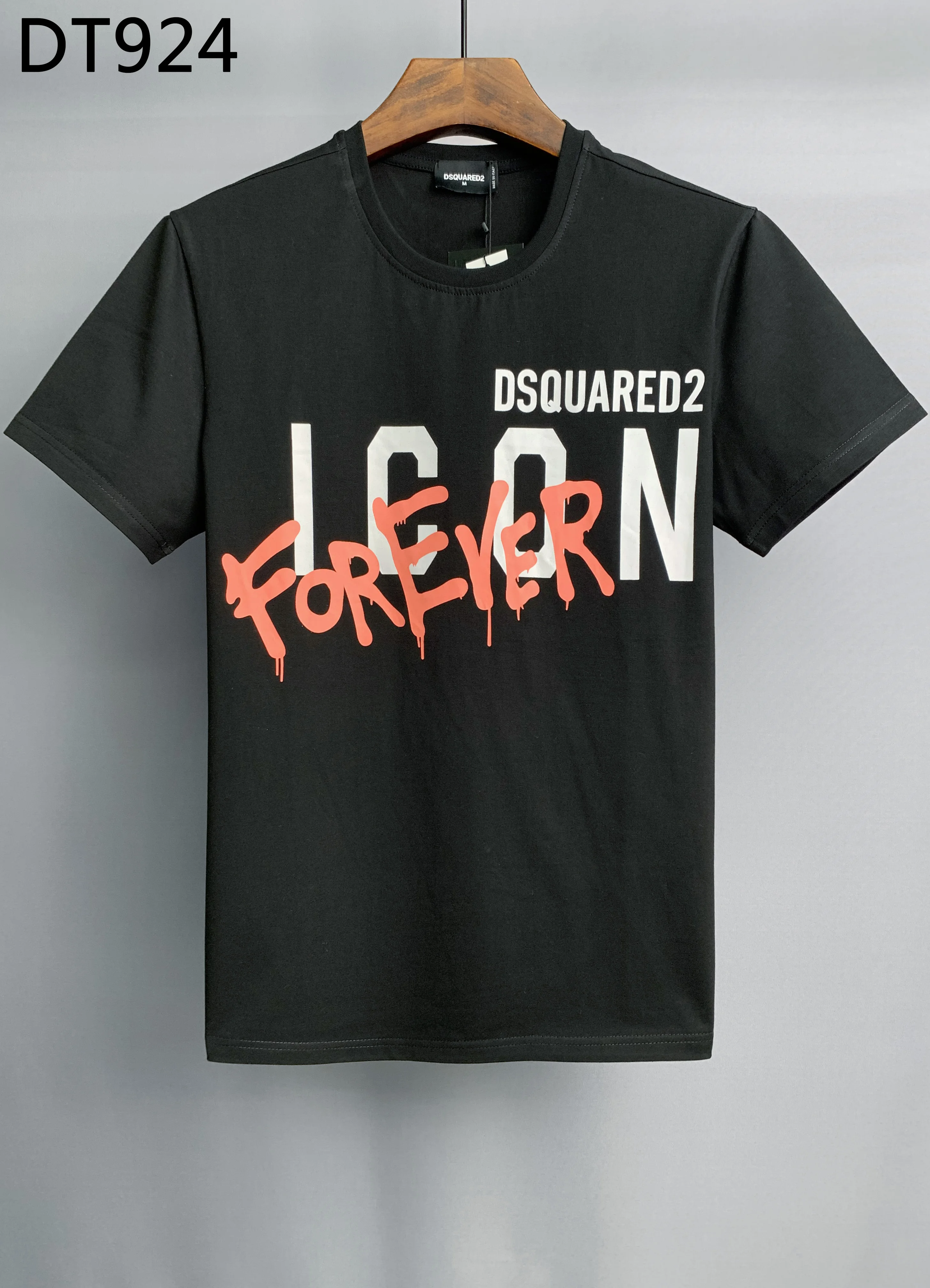 

Business Men dsquared2 Summer T Shirts High Elastic Slim Fit Tshirt Men Quick-drying Curved Hem Mens ICON T-Shirts M TO 3XL