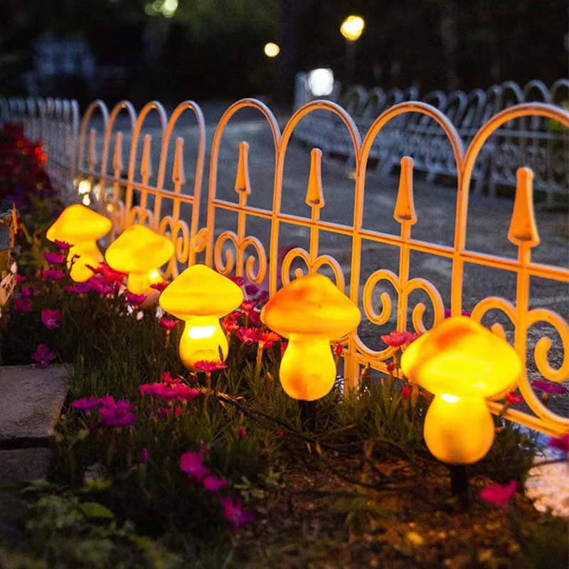 

Intelligent Light Sense Solar Energy Mushroom Lawn Ground Inserted Lights Courtyard Garden Landscape Decoration Night Lights