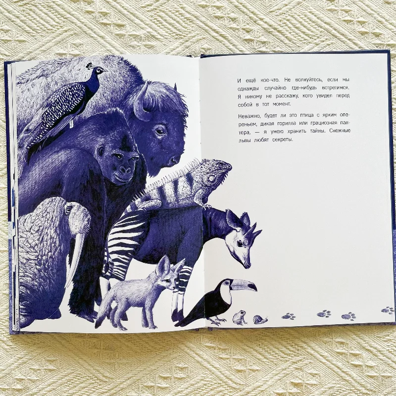Фото Оригинальные книги с картинками «Снежный лев» для эмоционального развития и изучения русского языка для начинающих. №2