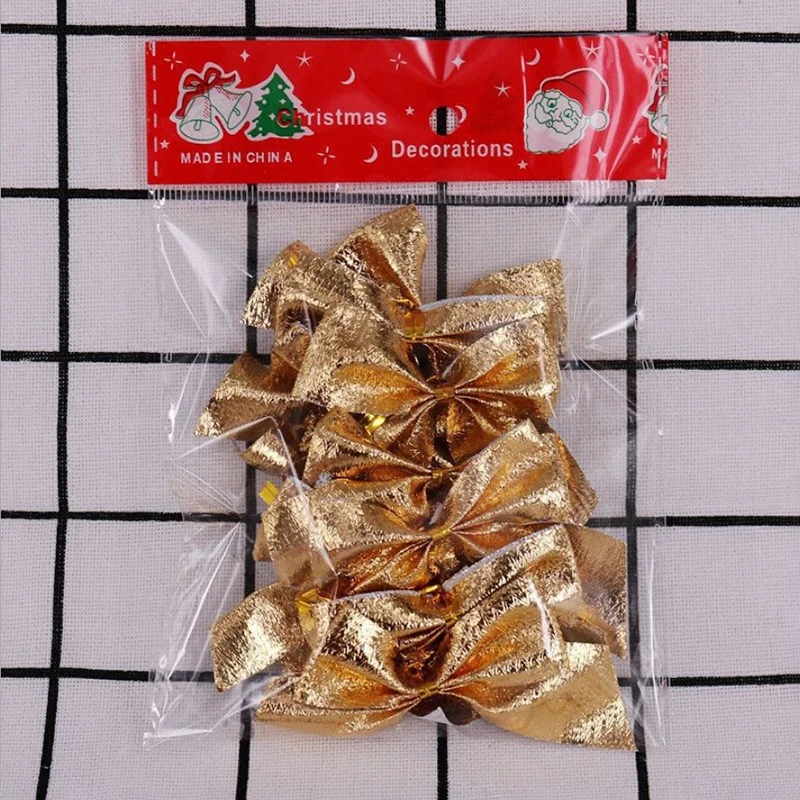 

Рождественские банты HWetR, тканевые, красный, золотой, серебряный