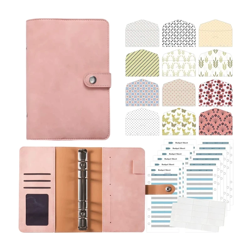 

A6 6-Ring Binder Budget Cover Organizer A6 Binder Expense Budget Sheets For Money Saving Cash Envelopes System