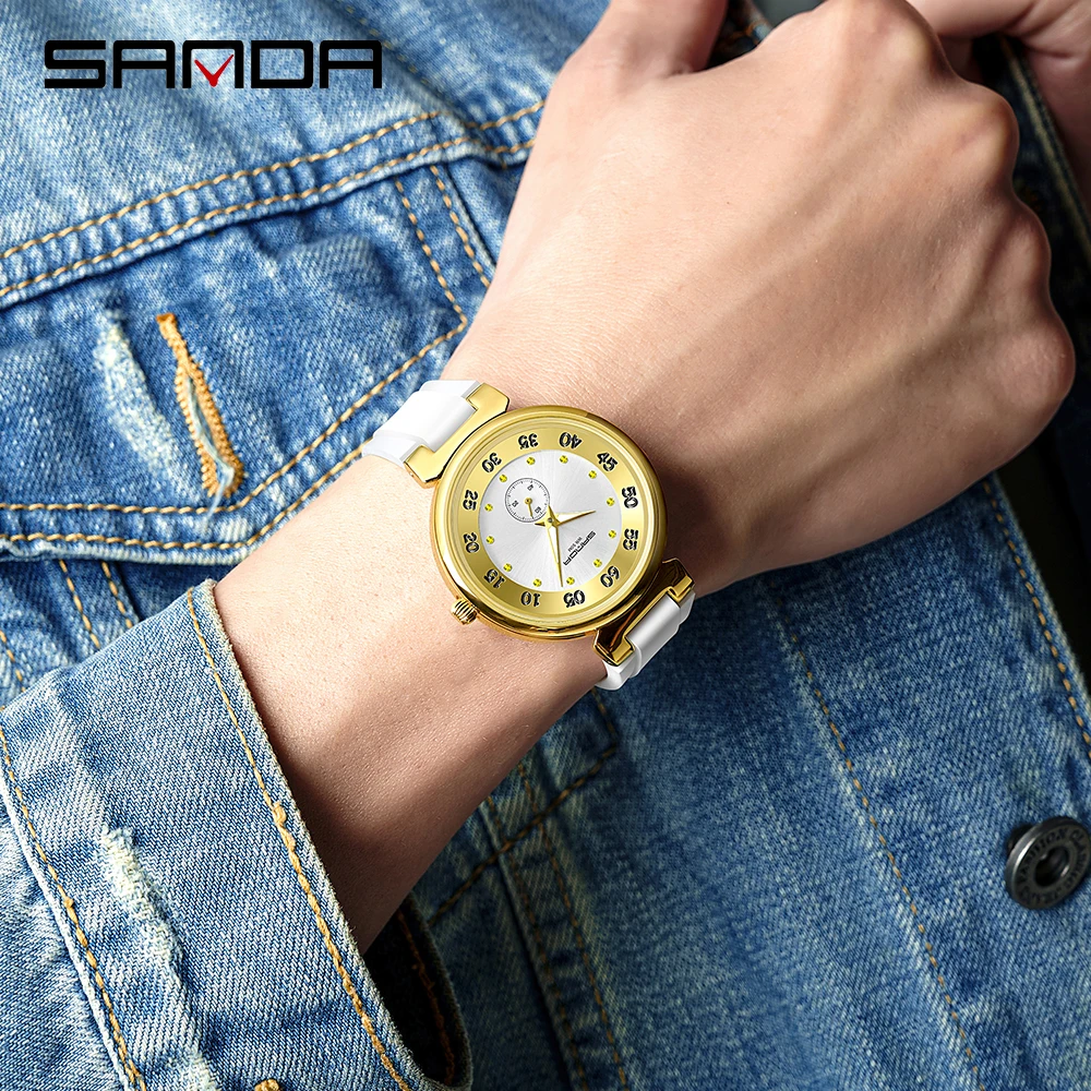 SANDA 2023 New Men Quartz Watch Fashion Casual Mens Clock Chronograph Luminous Finger 50M Waterproof Relogio Masculino 3212