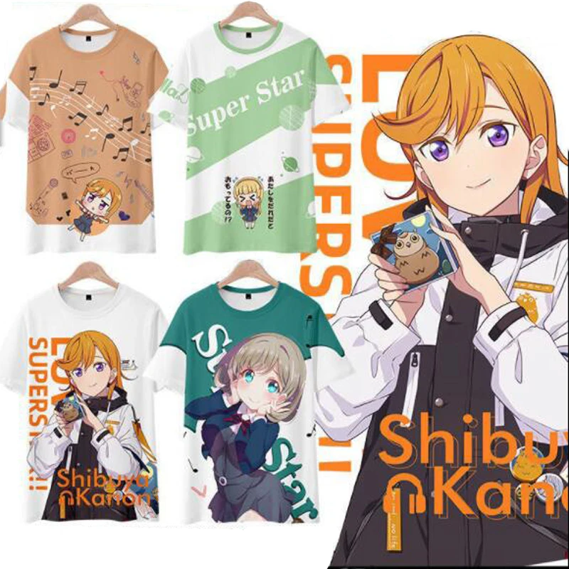 

Anime Lovelive Superstar T Shirt Boy girls kids Summer Short Sleeve T-shirt Graphic Tees Streetwear Cosplay Children Tops