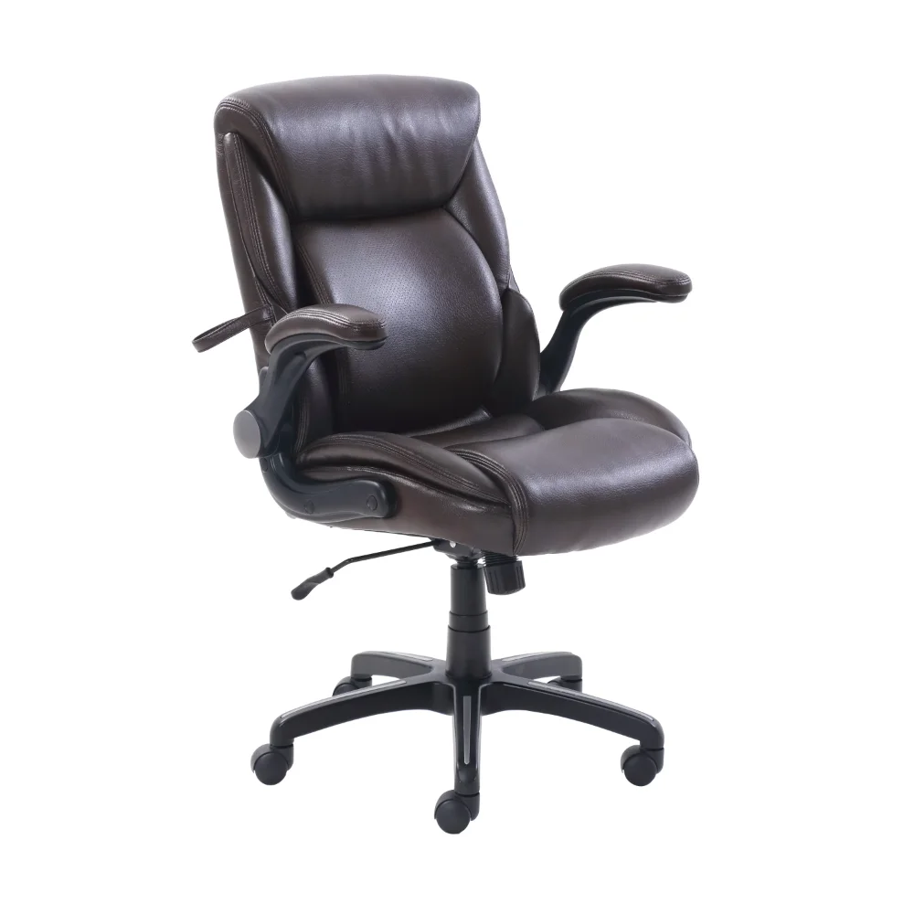 , Brown Faux Leather Chairs  Computer Chair  Office Chairs