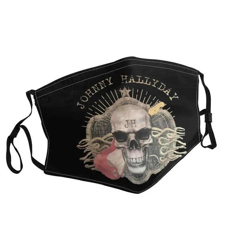 

Johnny Hallyday Mouth Face Mask Adult Non-Disposable France Rock Singer Mask Men Anti Dust Protection Cover Respirator Muffle
