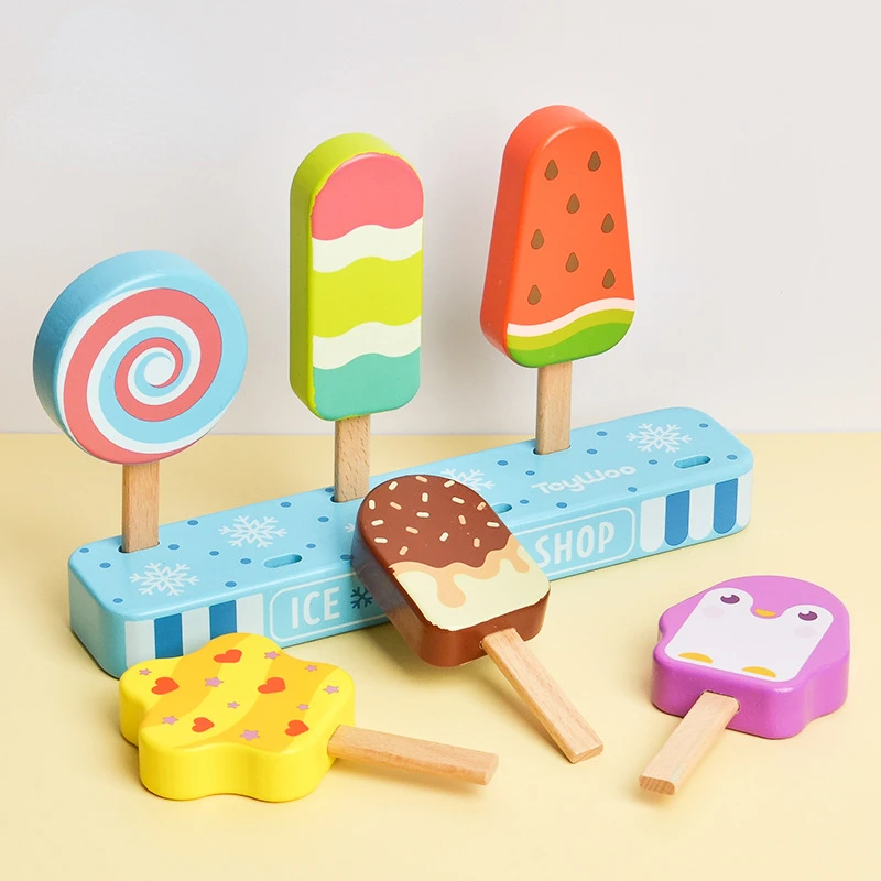 

Семейная деревянная игрушка для игрового домика, модель ледяной палочки, игрушки для девочек, игрушки для детей, миниатюрная еда, имитация М...