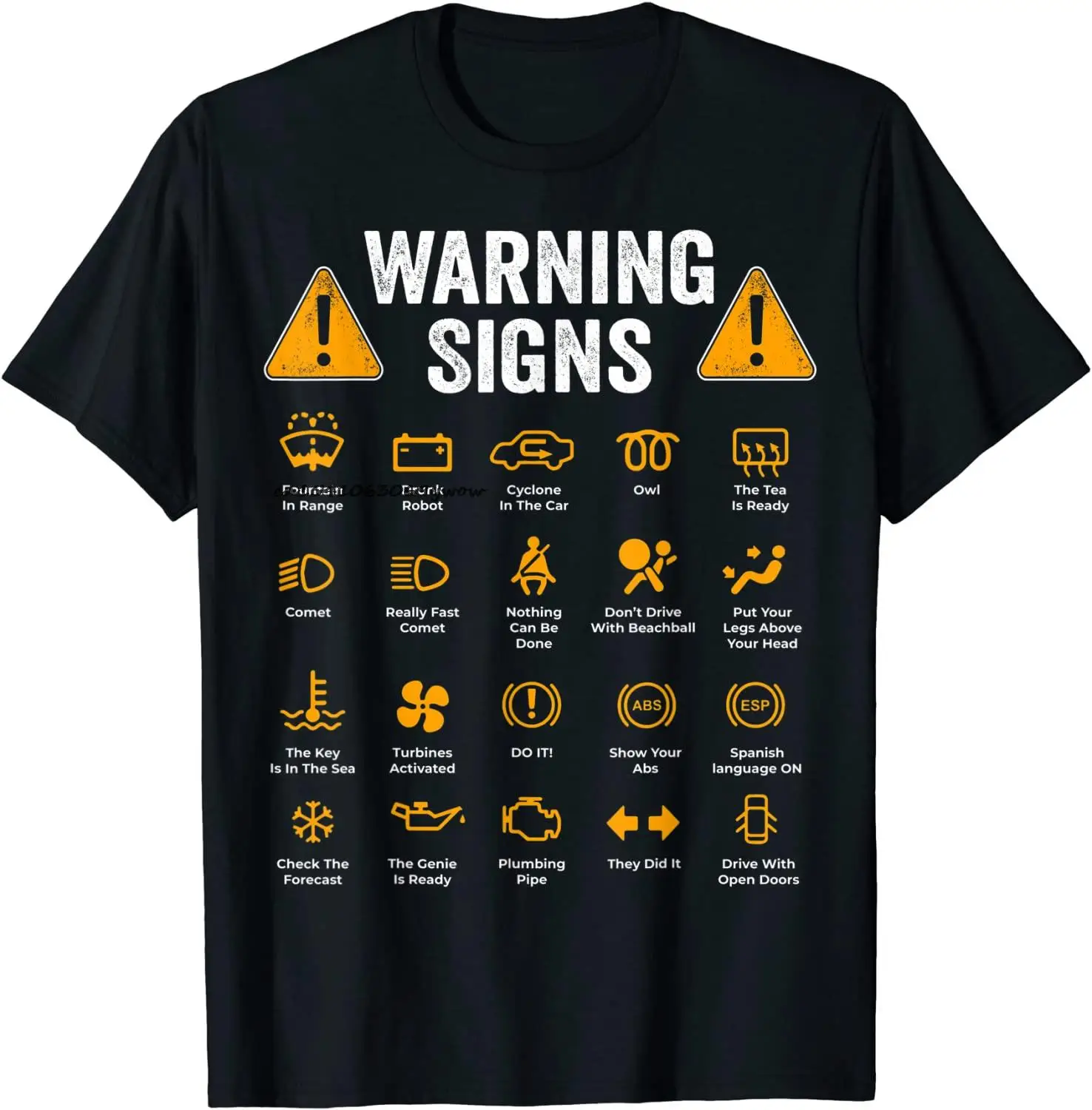 

2022 Funny Driving Warning Signs 101 Auto Mechanic Gift Driver T-Shirt Fashion Casual T Shirt Cotton Mens Tops Tees Casual