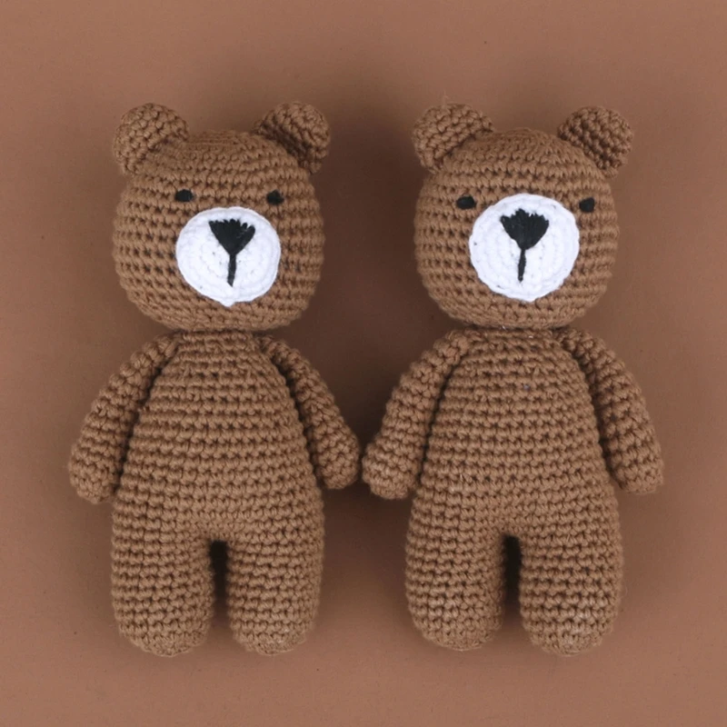 

Baby Toy Cotton Crochet Bear Cute Stuffed Animal Soft Knit Toy for Infants