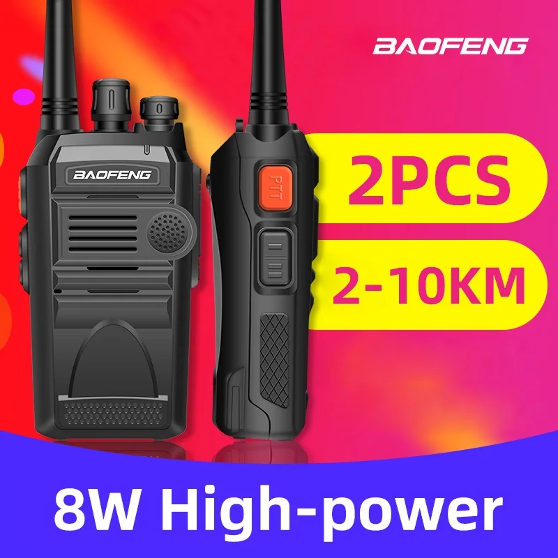 2pcs Baofeng BF-999S Two-way Radio walkie talkie 8W/3800mAh CB Radio FM Transceiver walkie-talkie