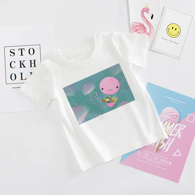 Футболка с коротким рукавом для мальчиков и девочек 3-8 лет |