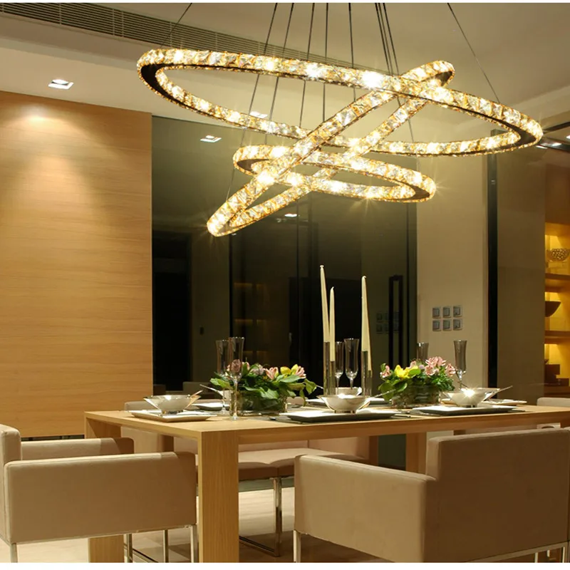 

Led Art Chandelier Pendant Lamp Light Luxury K9 Crystal Nordic Simple for Living Dining Bedroom Kitchen Home Decor Hanging