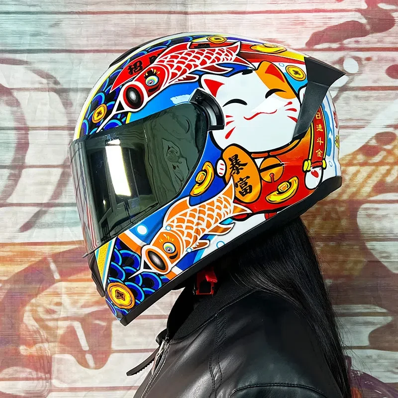 Motorcycle helmet, can be equipped with Bluetooth, full coverage, modular, lovers, ventilation, men and women, driving