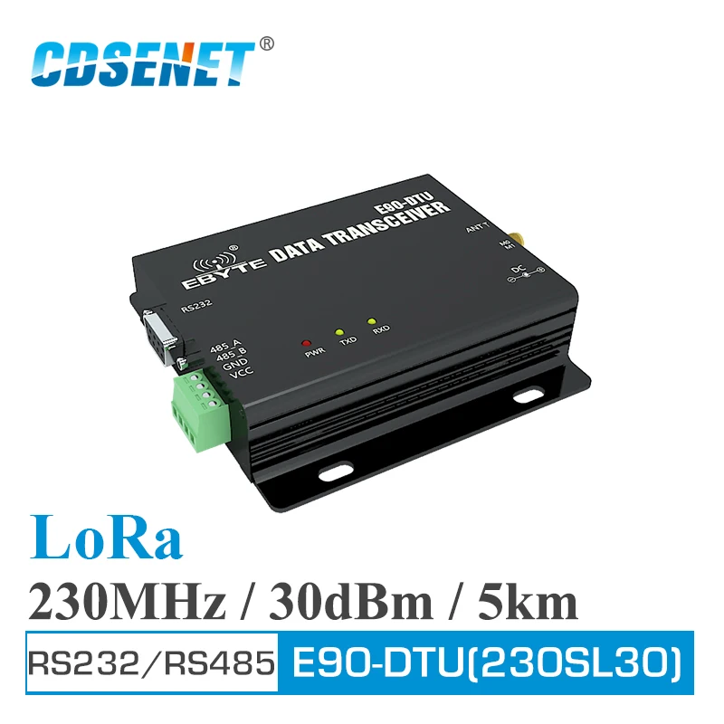 

230MHz LoRa Wireless Transceiver and Receiver 30dBm RS232 RS485 CDSENET E90-DTU(230SL30) Modbus LBT RSSI Wireless RF Transceiver