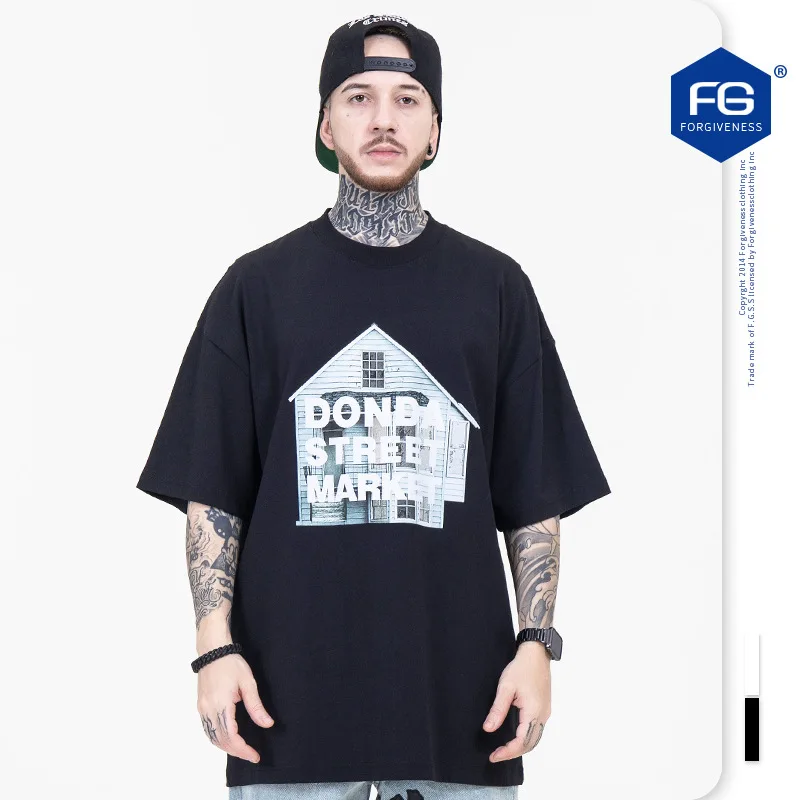 

Spring Summer Fashion Brand Donda Kanye Short Sleeve T-shirt American Street Letter Printing Casual