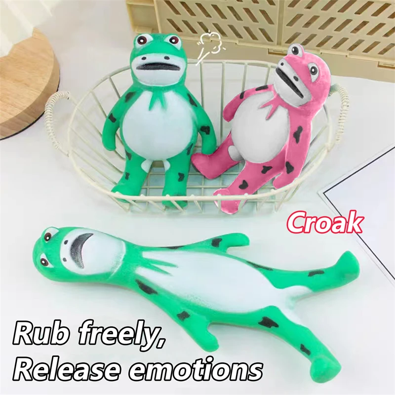 

Cute Cartoon Frog Squeeze Toy Soft TPR Pinch Toy Decompression Squishes Toy Kids Adult Stress Relief Fidget Toy Party Favor