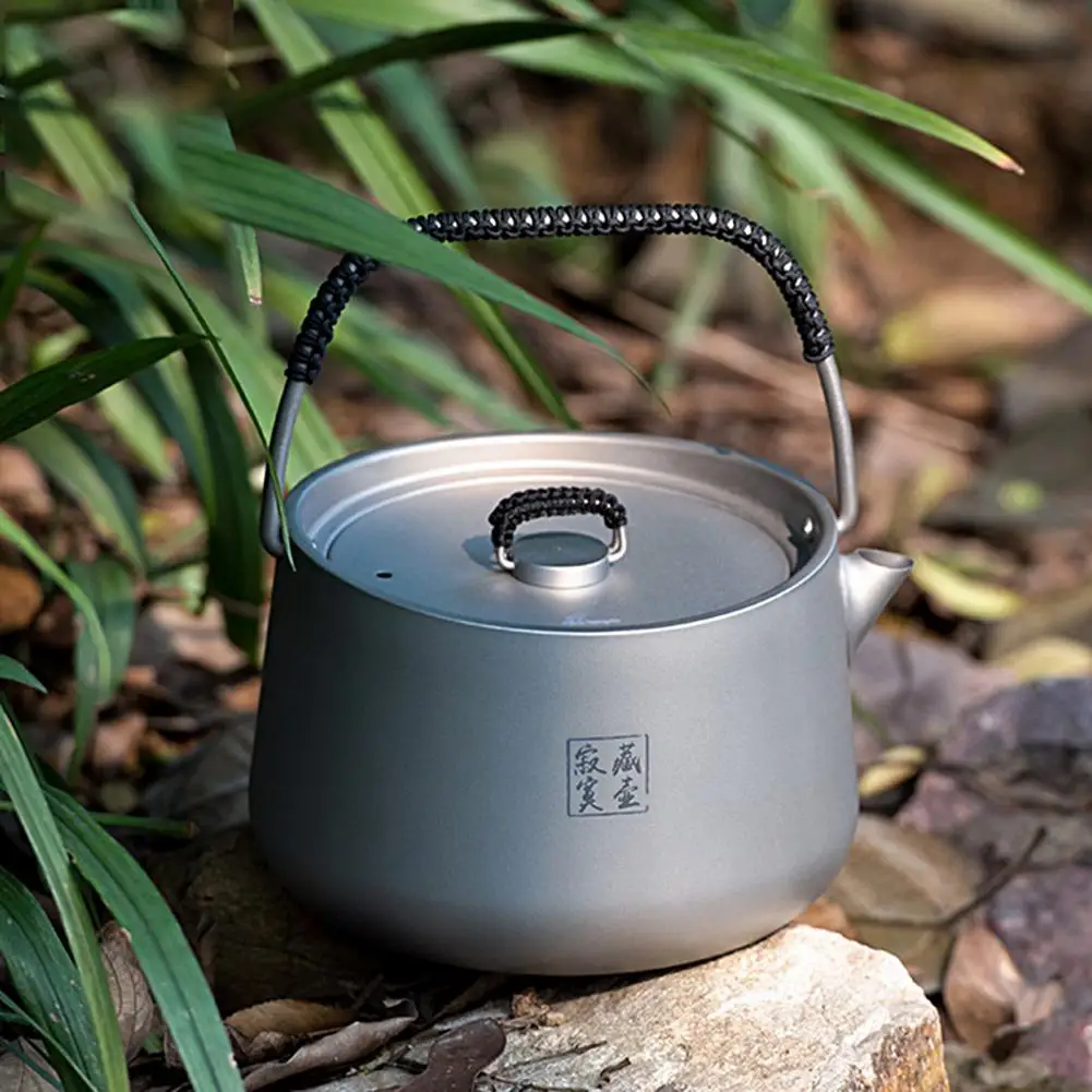 

1L Outdoor Camping Kettle Outdoor Durable Picnic Teapot S304 Stainless Steel