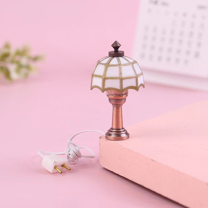 

1:12 Dollhouse Miniature Table Lamp Doll House Accessories House Furniture Desk Light Decor Furniture Toy